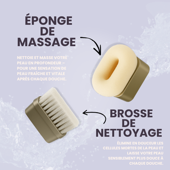 Brosses De Néttoyage + Éponge De Massage