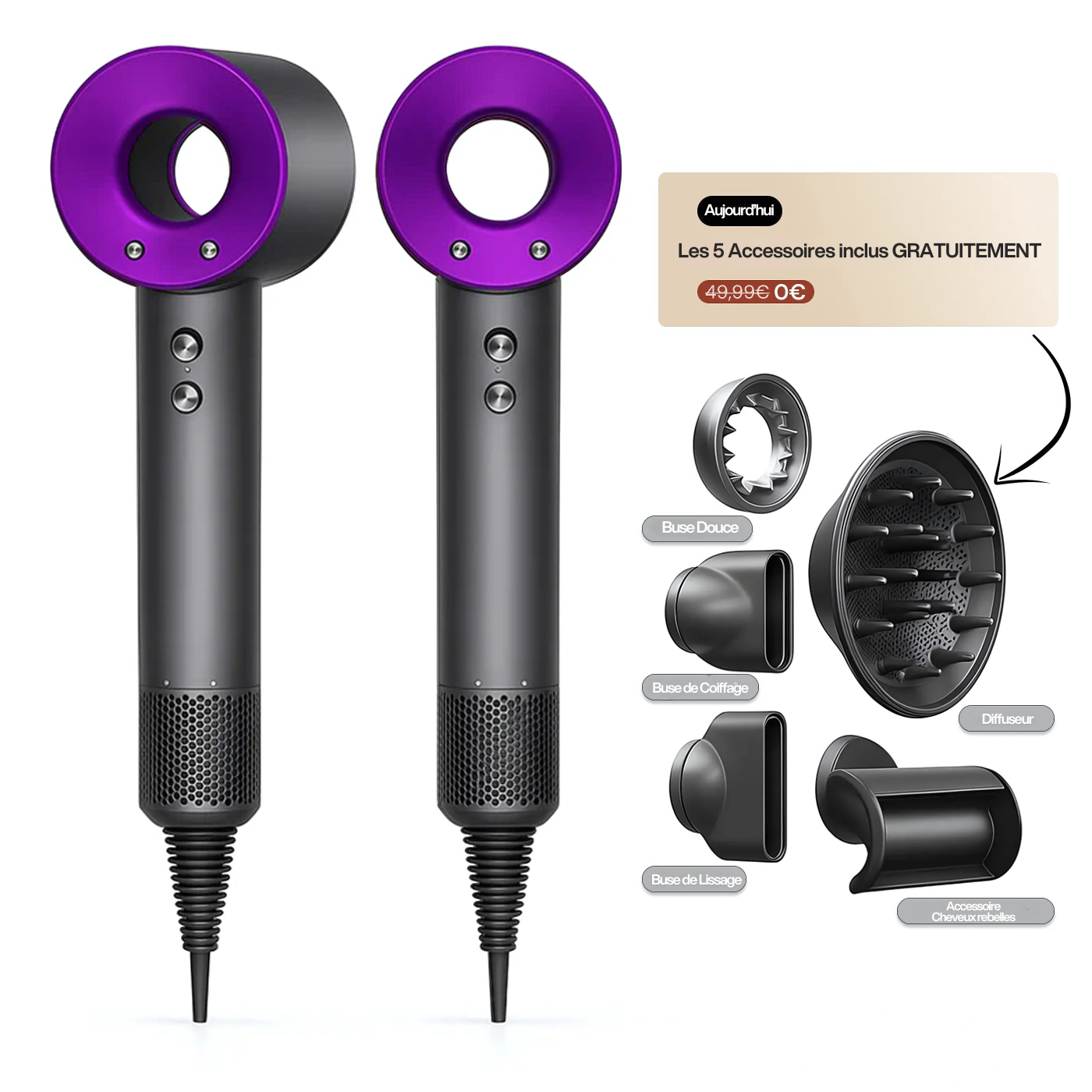 Sèche cheveux Professionnel HairDry